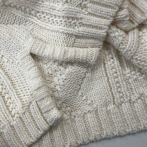 Vintage Woolrich Cable Knit Tunic Sweater Made In USA Women’s M Cotton NEW NOS - Picture 11 of 15